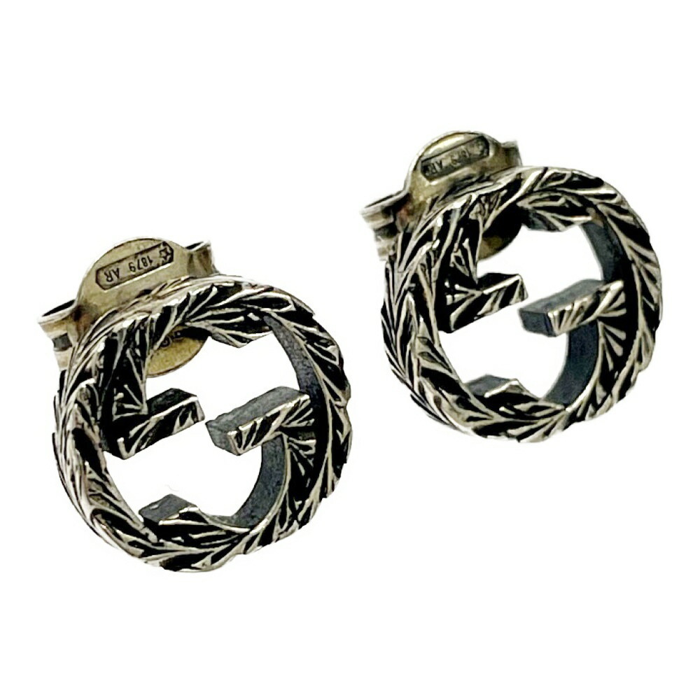 Gucci Silver Interlocking Gg Arabesque Earrings - image 3